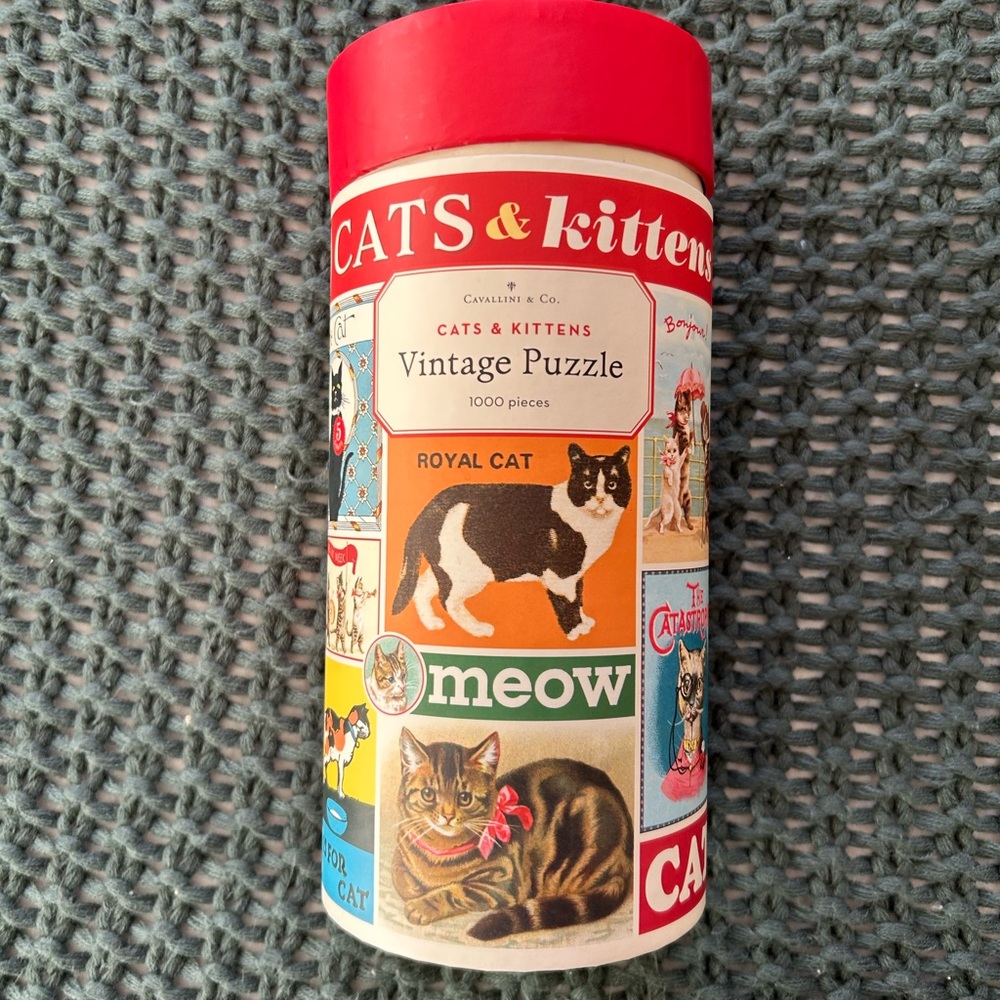 Cavallini & Co. Vintage Puzzle Cats & Kittens Vintage Puzzle - Red